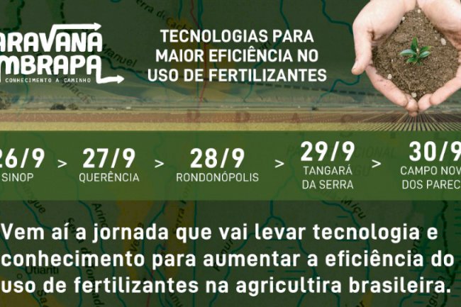 Caravana Embrapa levará informações sobre melhor uso de fertilizantes para Mato Grosso