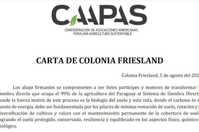 Carta da Colônia Friesland