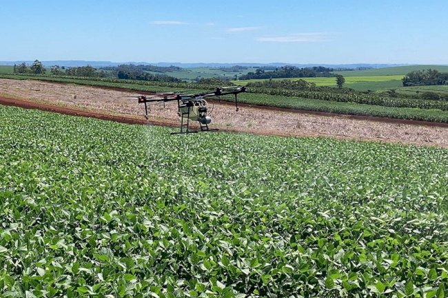 Drones são capazes de melhorar pulverização para controle de pragas da soja