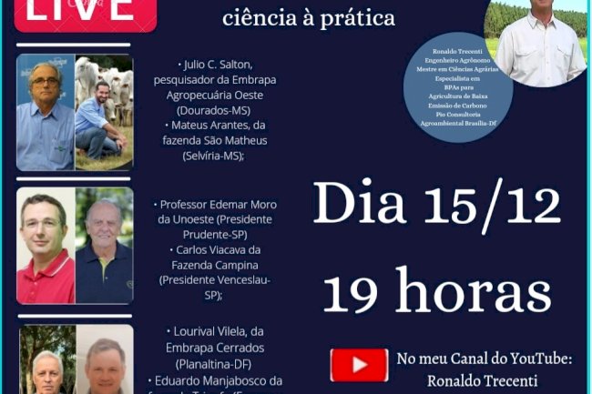 ILPF em solos arenosos é tema de live com grandes nomes do setor