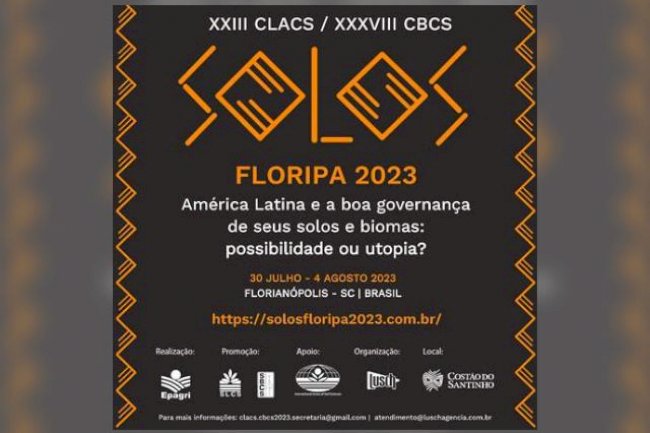 Está no ar o site do Solos Floripa 2023, maior evento de ciência do solo da América Latina e Caribe