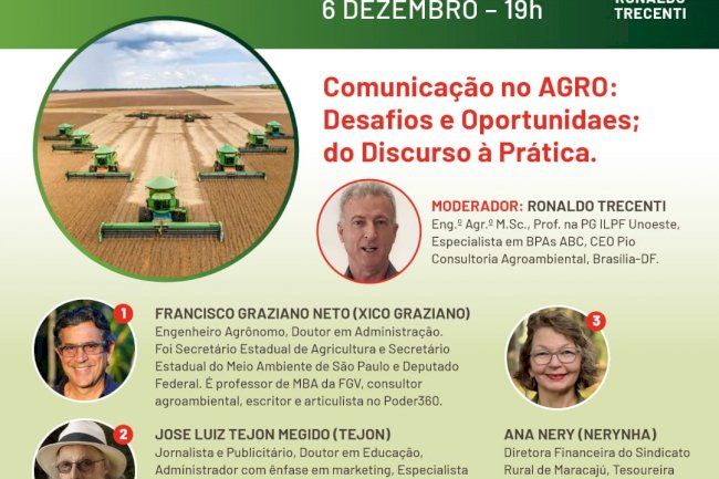 Live sobre comunicação no agro
