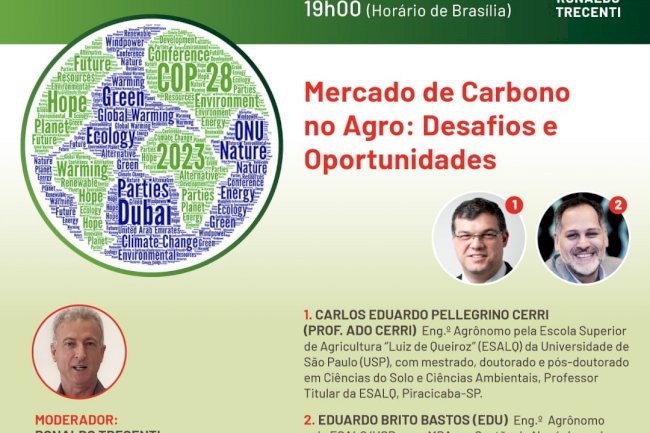 Mercado de Carbono é tema de live nesta quarta, 17