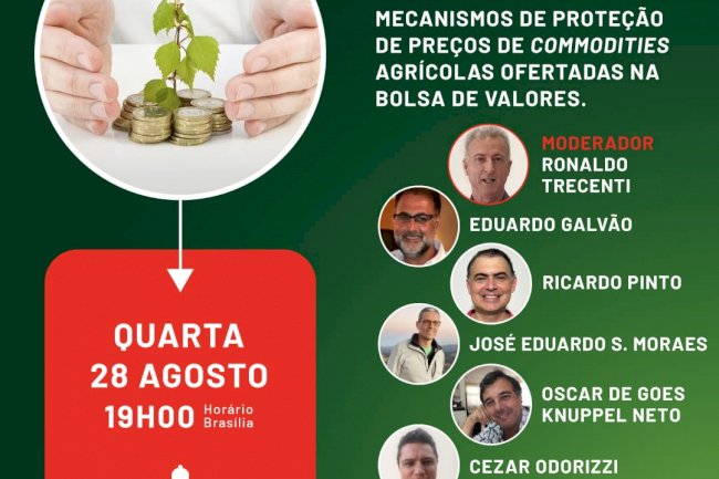 Live de hoje falar sobre como evitar perdas com a queda nos preços das commodities