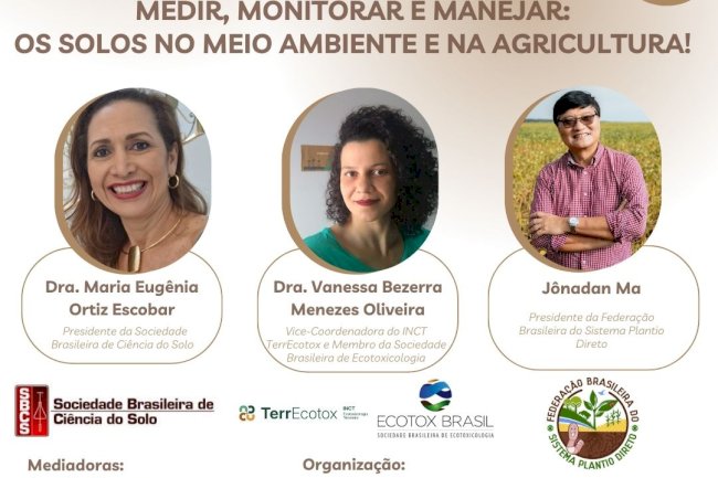 Debate online sobre solos acontece nesta terça, 10