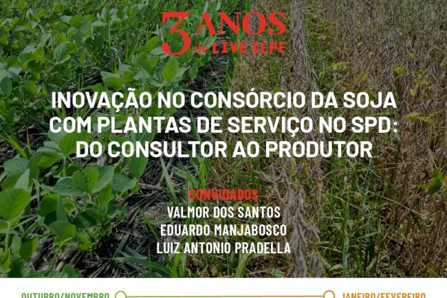Live: Inovação no consórcio da soja com plantas de serviço no Sistema Plantio Direto