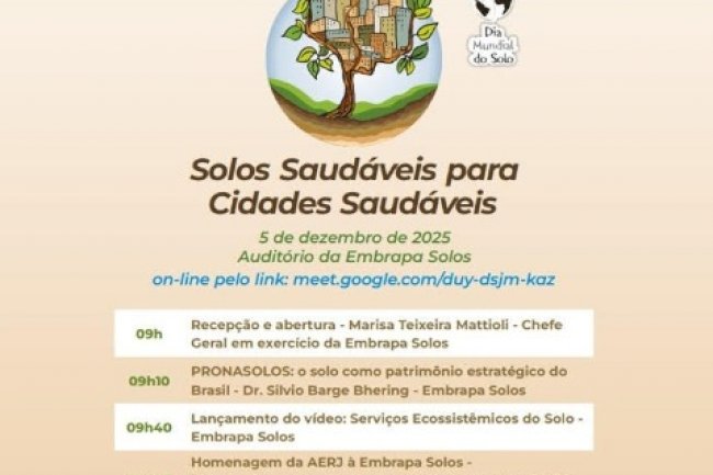 Embrapa Solos promove evento para celebrar Dia Mundial do Solo