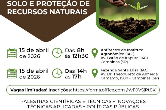 Seminário aborda conservação do solo e proteção de recursos naturais em Campinas