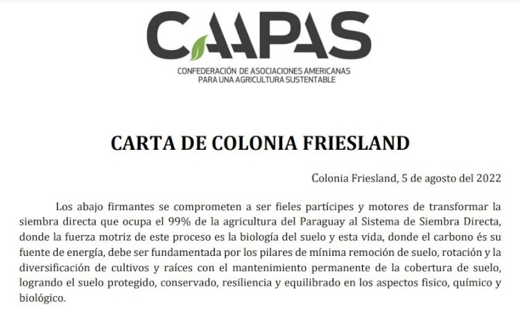 Carta da Colônia Friesland