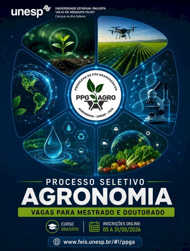 Últimos dias: UNESP oferece inscrições gratuitas para Mestrado e Doutorado em Agronomia