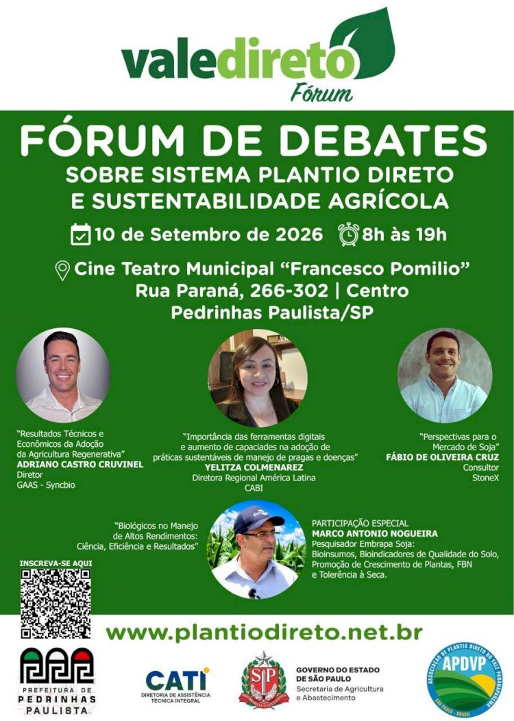 Fórum em SP debate Sistema Plantio Direto e sustentabilidade com foco em tecnologia e mercado
